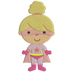 Stickdatei - Kleine Superheldin 1